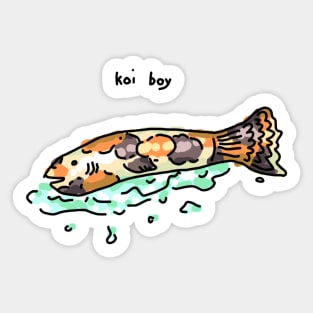 Koi Boy Sticker